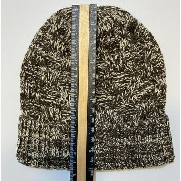 Frye & Co NWT Chocolate Brown Cable Knit Beanie Cuff Knitted Cap-OSFM - Picture 9 of 12